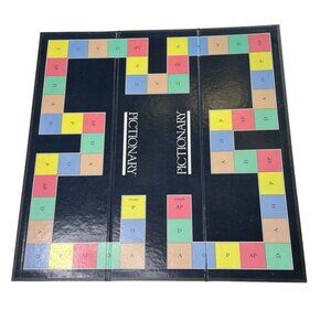 Pictionary Game Board  Mattel 1985 Replacement Game Piece or Wall Decor u Tri Fo
